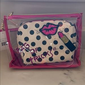 NWT two Betsey Johnson Cosmetic bags brand new